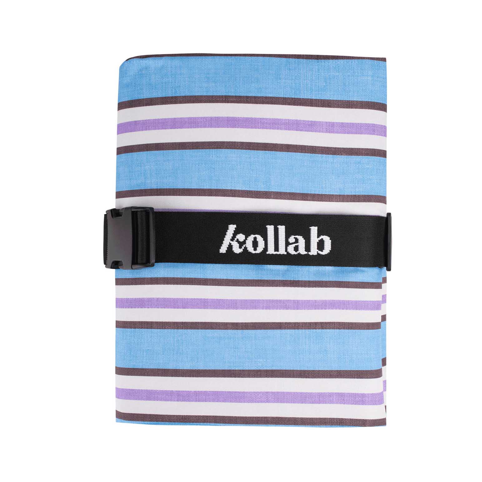 Kollab Picnic Mat Choc Blue Stripe